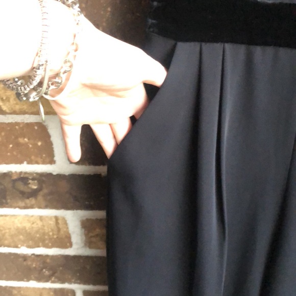 BODEN Black Jumpsuit Velvet Belt Flare Leg - Picture 4 of 8